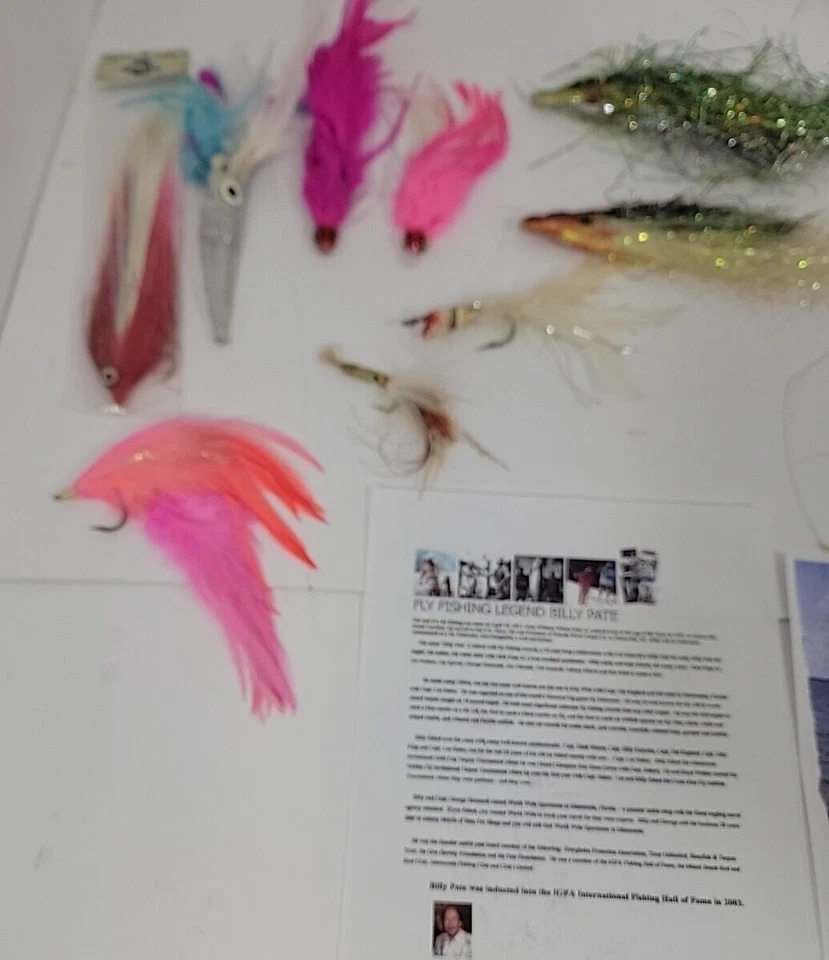 Pesca con mosca WWS Tibor BILLY PATE Estate certificado de autenticidad x12 agua salada en alta mar moscas en bolsa Foto 2 de 4