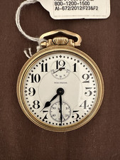 1915 WALTHAM CRESCENT STREET Model 1908 10K GOLD FILLED 21J WIND INDICATOR Mint