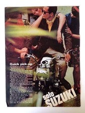 1966 Suzuki Motorcycle Print Ad Quick Pick Up Solo