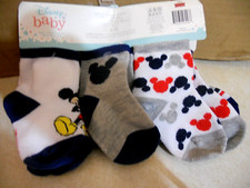 NEW 6-12 MO. 6 NO FIVE PACK DISNEY BABY MICKEY MOUSE BOOTIE SOCK SET