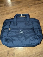 Mark & Graham Lightweight Packable Puffer Tote Navy 22”w x 9”d x 15”h