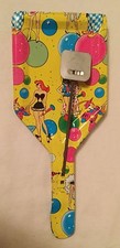 Vintage Multi Colored Unmarked Pan Style Metal Noise Maker Halloween 