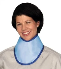 X-Ray Thyroid Collar - 0.5mm Lead, Standard Binding, Blue, Small/Large, USA Made