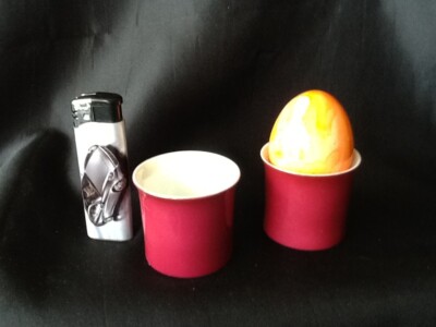 Rosenthal Berlin Secunda Purpur Theo Baumann 2 x Eierbecher Rare TOP