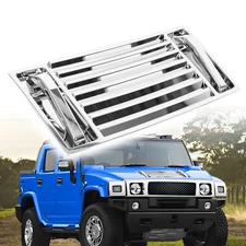 For 2003-2009 Hummer H2 Chrome Hood Deck Vent Panel Grille with handle covers