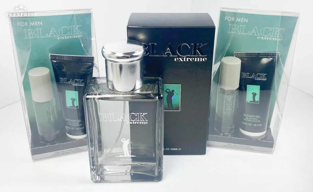 BLACK EXTREME Cologne Full Size + 2 Mini Gift Sets By Preferred