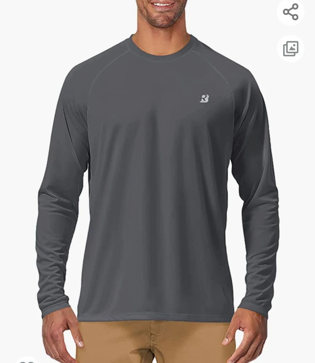 Roadbox UPF 50+ Fishing / Training Shirts For Men Long Sleeve UV Sun Protection