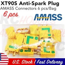 ALISE RC XT90S Anti-Spark Adapter Connector Plug Male Female 6Pcs/Bag