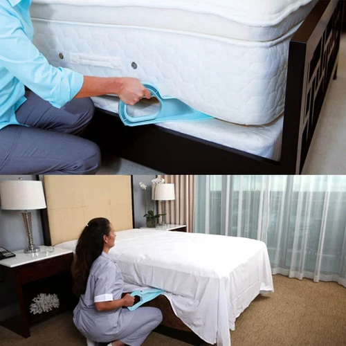 2PCS X-Large Ergonomic Mattress Lifter Wedge Elevator Bed Making Lifting Tool AU - Bild 4 von 13