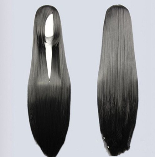 100CM/39" Long straight Cosplay Fashion Wig heat resistant resistant Hair - Picture 9 of 18