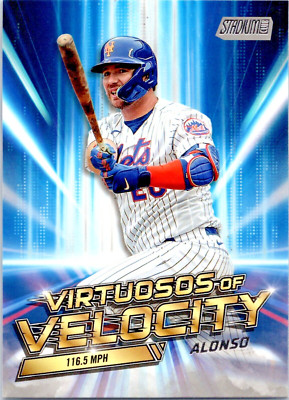 2023 Topps Stadium Club #VV-14 Pete Alonso Virtuosos of Velocity New York Mets
