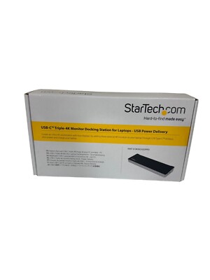 StarTech.com DK30CH2DPPD 4K USB-C Triple Monitor Display Docking Station USB 3.0