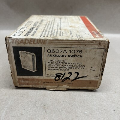 #ad Honeywell Q607a 1076 HONEYWELL Q607A 1076 AUXILLARY SWITCH 1 SPDT SWITCH NEW $45.00