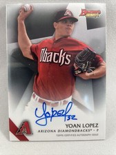 YOAN LOPEZ 2015 Bowman's Best Certified Auto--Arizona Diamondbacks