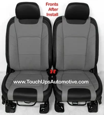 2019-21 Ford F-250 XLT SuperCrew Leather Seat Covers Black Gray Limited Design