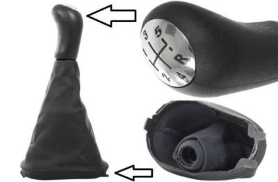 Cuffia Leva Cambio In Similpelle Per Renault Clio III, Kangoo II, Twingo II - Con Cornice Argento - Foto 10