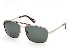 Guess GU5210 32R Gold Metal Polarized Aviator Square Sunglasses Frame 62-15-145