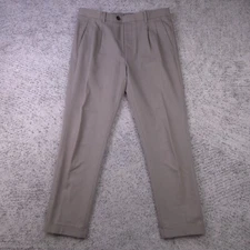 Allsaints Pants Mens 30 33x26 Cropped Pleated Wool Blend Button Fly Trousers GUC