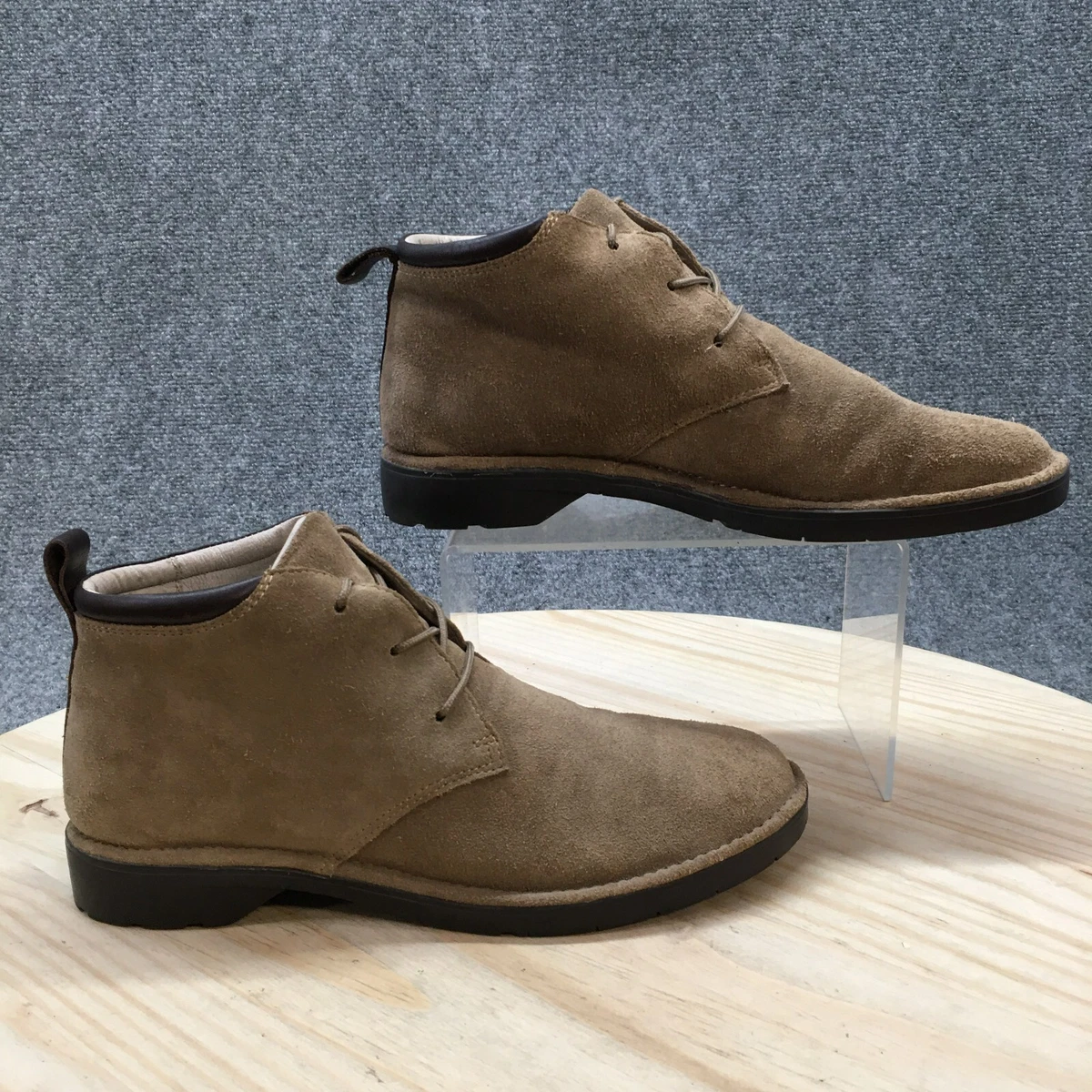 Bass Boots Womens 8.5 M Shirley Ankle Booties Brown Leather Almond Toe Lace Up