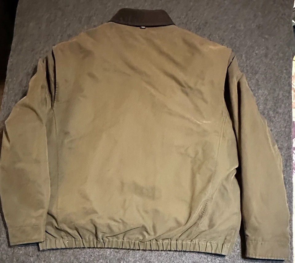 Men's Dockers Full Zip Brown Jacket Coat Size XL Olive Green 043616A F3 - Image 2 of 4