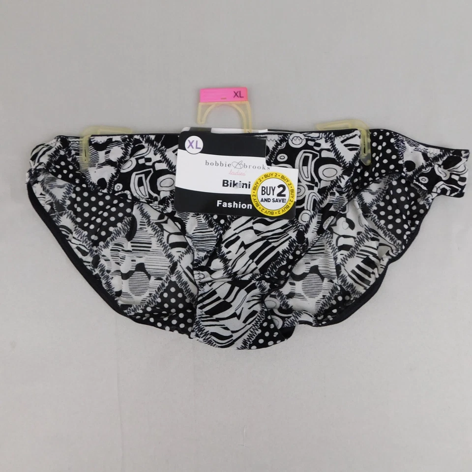 LOTE 4 pares de bragas de bikini de malla estampadas Bobbie Brooks - 8, XL #198 Foto 2 de 4