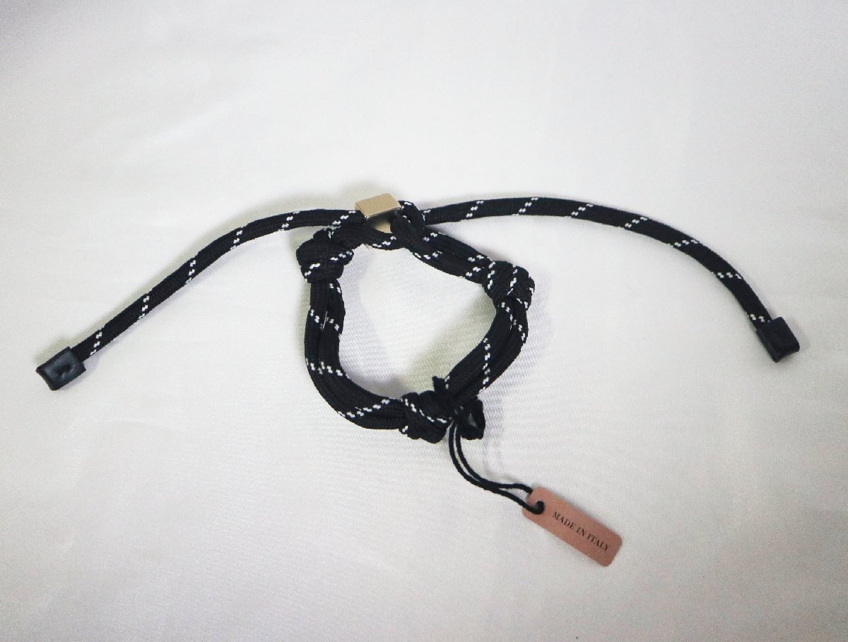 MIUMIU Cord Bracelet Logo Nylon 5IB5383L74F0002 Unused Black