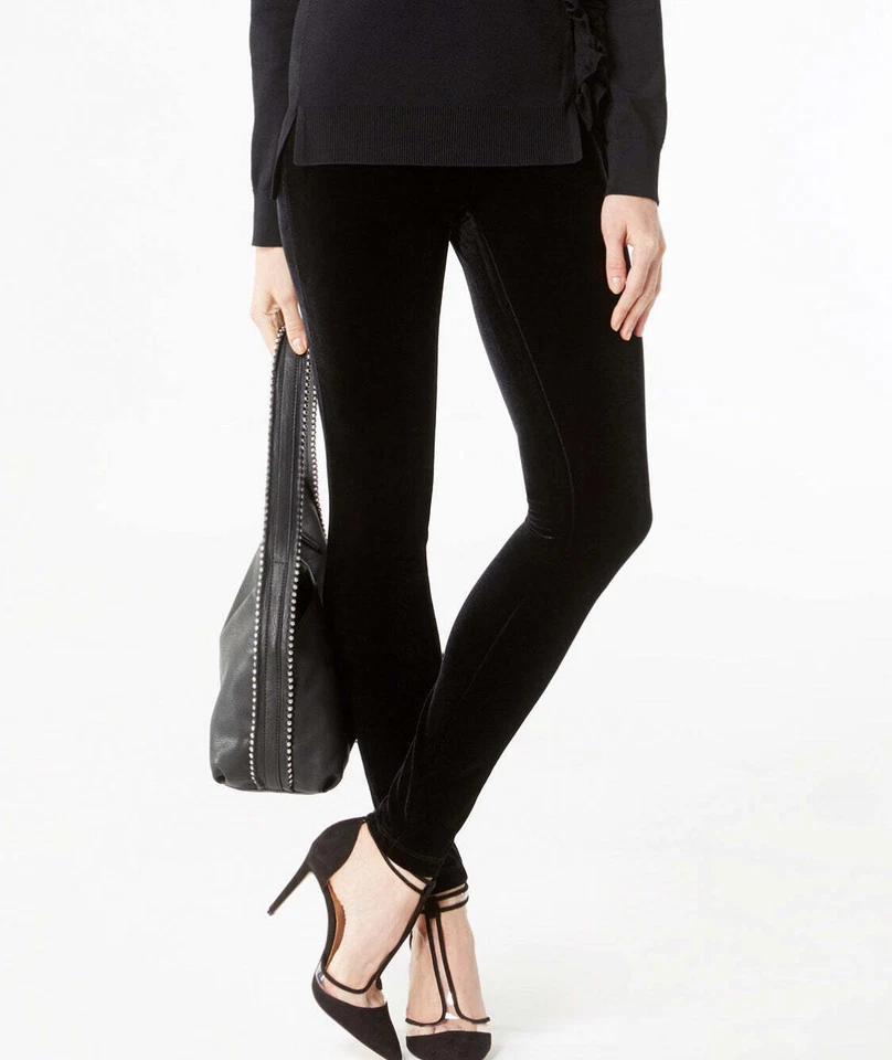 Pantalones ajustados de terciopelo negros INC International Concepts 12 ¡NUEVOS CON ETIQUETAS! $69,50