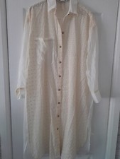 zara embroidered cutwork  shirt / beach kaftan  oversize 