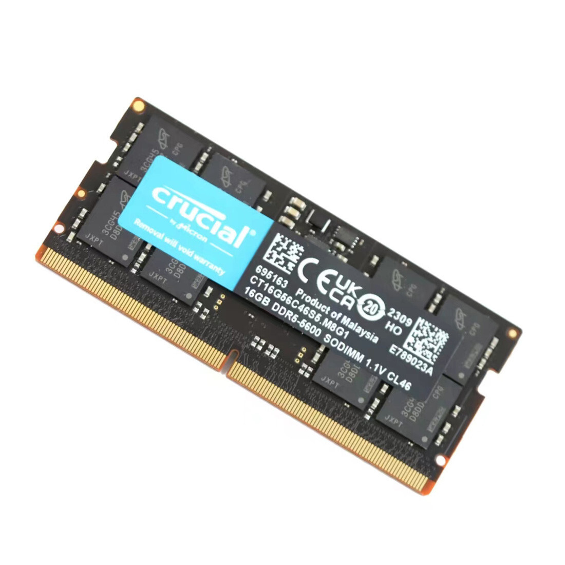 Crucial 32GB (2X16GB) DDR5 5600MHz PC5-38400 CL46 SODIMM