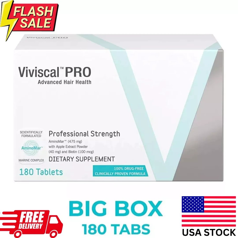 VIVISCAL PRO Hair Growth Supplement 180 Tablets Exp 2027