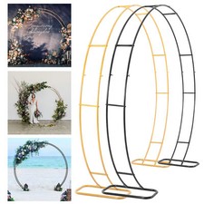 Metal Double Ring Balloon Arch Flower Display Stand Wedding Party Backdrop Decor