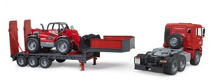 BRUDER - MAN TGA 6x4 con carrello porta-attrezzi e sollevatore telescopico MA... - Immagine 4 di 4