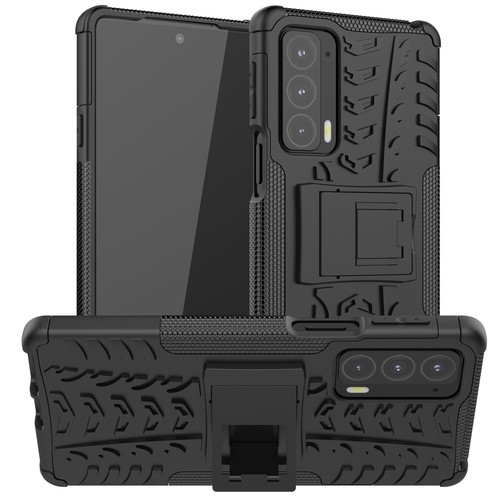 For Moto Edge 20, 2-Layer Shockproof Rugged Hybrid Hard Kick Stand Case + glass - Zdjęcie 14 z 52