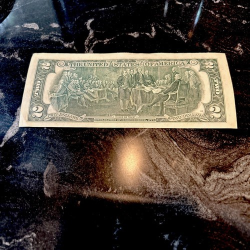1976 US $2 Bill with Offset Border US $2.00 Bicentennial Lower Thin Border Error - Picture 21 of 23