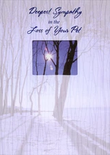 Sun Shines on Tree Branches Die Cut Window Designer Greetings Pet Sympathy Card