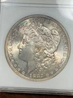 ANACS MS64 1882 S MORGAN DOLLAR BEAUTIFUL LUSTER AND TONING GENIE LAMP HOLDER