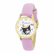 Sanrio Kuromi Junior size Wrist watch Purple JR4D0001-KU Made in JAPAN