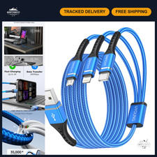 3 in 1 Multi Charging Cable - Long 10FT Charger Cords, 2 Pack, Fast Charging