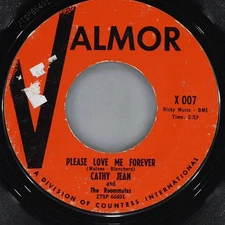 CATHY JEAN ROOMMATES Please Love Me Forever VALMOR X 007 G+ 45 1961 Doo Wop 7"