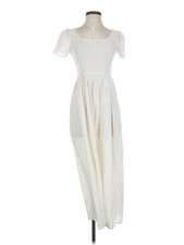 Christy Dawn Women Ivory Casual Dress XS