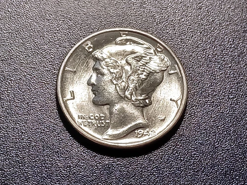 Frosty Gem BU FSB 1942-S Mercury Dime