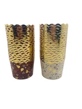 My Minds Eye Gold Foiled Falling Leaves Cupcake Baking Cup Liners- 36 Count