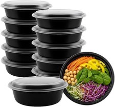 Meal Prep Containers with Lids Disposable Take Out Food Container - Stackable