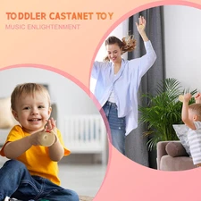 24 Pcs Castanets Wooden Musical Instrument Finger Baby Castanet Hand Classroom