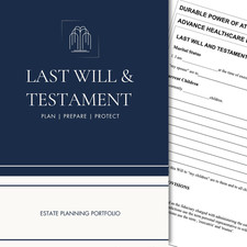 Estate Planning Kit   Last Will and Testament Kit, Living Will, Durable Power of