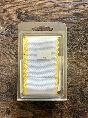 Ribband by Leisure Arts Ribbon to Cross Stitch Yellow 1-3/4” X 1 Yard VINTAGE - Picture 5 of 5