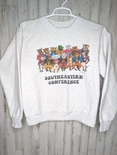 Southeastern Conference SEC College Mascot Sweatshirt Sz S Hanes Ultimate Cotton