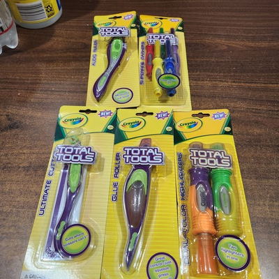 #ad #ad Crayola 2006 Total Tools Lot of 5 Audio Ruler “Measures Out Loudquot; Cutter Glue $18.07