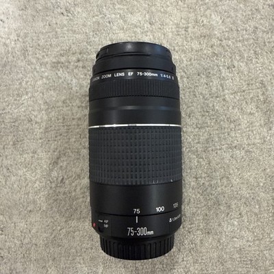 Canon EF 75-300mm f/4-5.6 III Telephoto Zoom Lens Tested and Working WITH CAPS! 