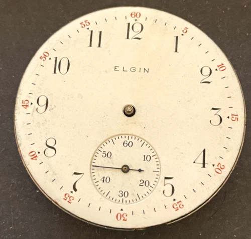 Antique 1911 Elgin Grade 290 Pocket Watch Movement Running Ticks 16s 7j USA